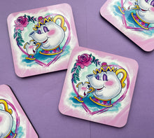 Load image into Gallery viewer, Mrs Potts and Chip drinks coaster
