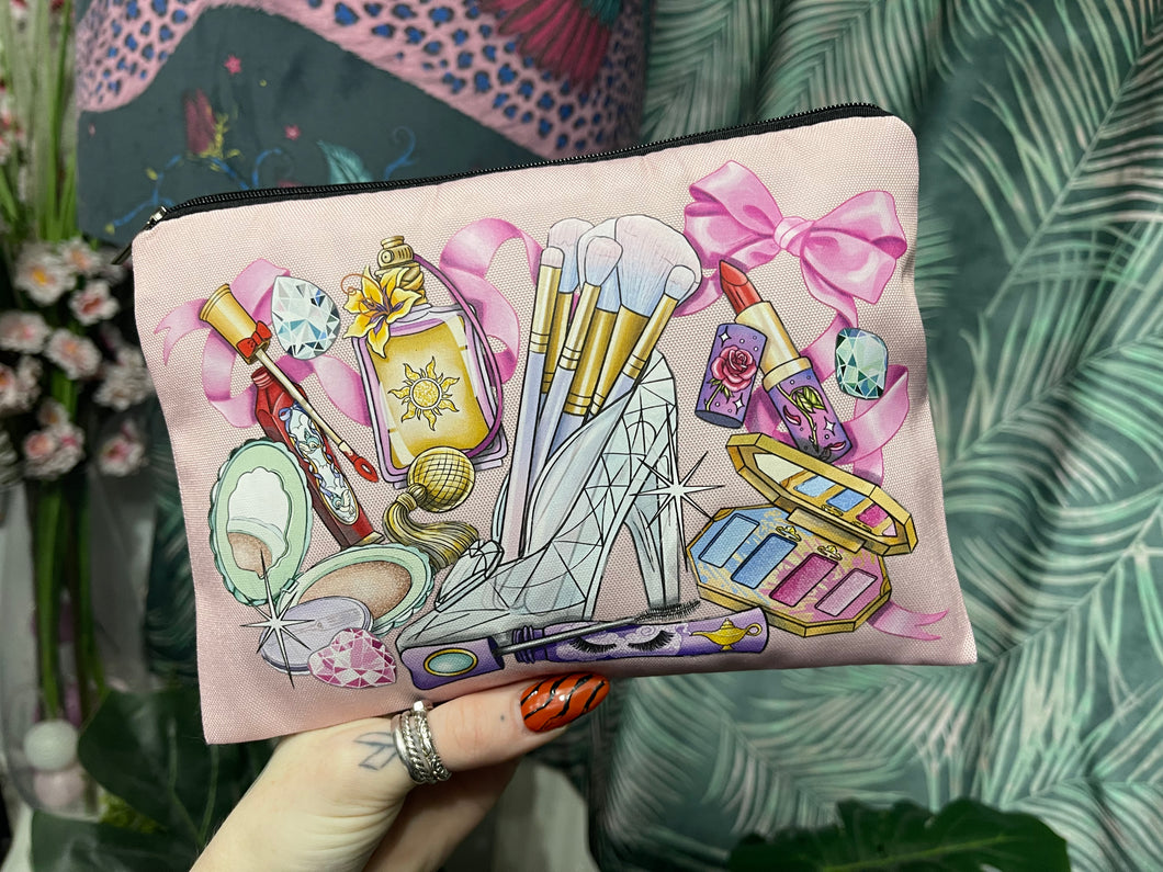 Pink princess inspired make up bag