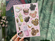 Load image into Gallery viewer, Disney snacks and treats A5 art print
