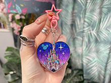 Load image into Gallery viewer, Paris Castle heart shaped acrylic keyring
