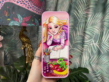Load image into Gallery viewer, Pink Rapunzel and Pascal pencil tin
