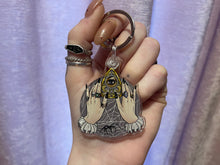 Load image into Gallery viewer, SALE Witch planchette hands acrylic keyring
