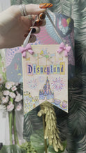Load and play video in Gallery viewer, Disneyland glitter wooden hanging sign
