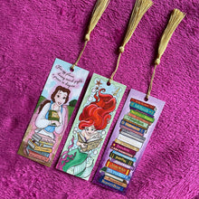 Load image into Gallery viewer, Disney Ariel, Belle, Book Stack Bookmark bundle of 3

