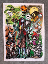 Load image into Gallery viewer, Christmas Nightmare A4 art print
