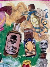 Load image into Gallery viewer, Wizard Potions A5 art print wall decor
