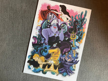 Load image into Gallery viewer, Villains Under the Sea A4 art print
