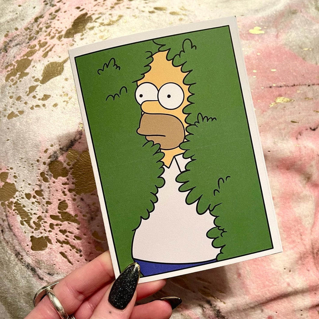 Disney The Simpsons bush Homer valentines A6 greetings card