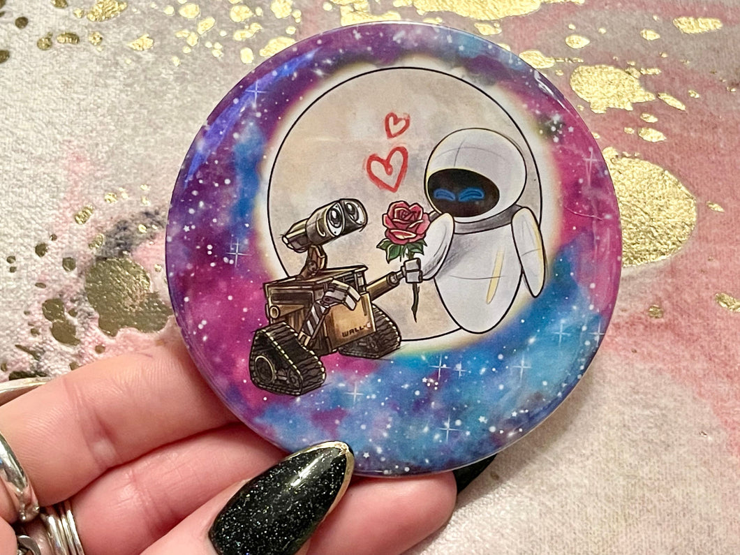 Wall-E and Eve 2.2” pocket mirror