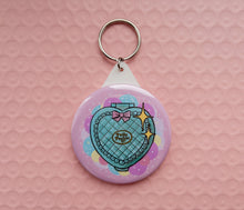 Load image into Gallery viewer, Polly Pocket 90’s nostalgia key ring
