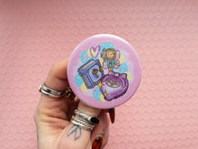 Load image into Gallery viewer, Polly Pocket 90’s nostalgia collage pin badge
