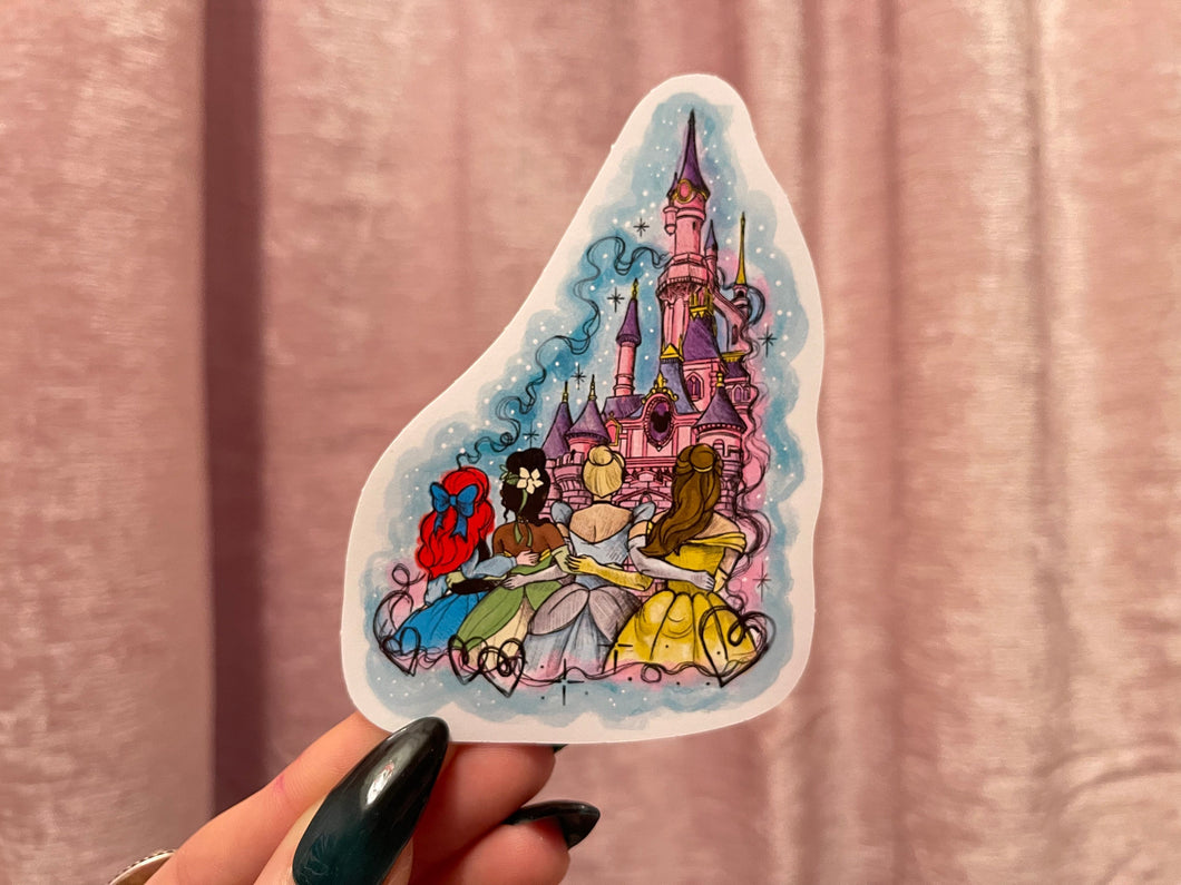 Disneyland Princesses Paris Castle vinyl sticker