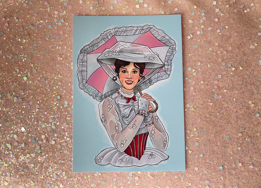 Mary Poppins Jolly Holiday A6 Postcard